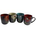 Gibson Home Gibson Home 92161.01 16 oz Gibson Home Gardenia Cafe Assorted Mug - Set of 4 92161.01